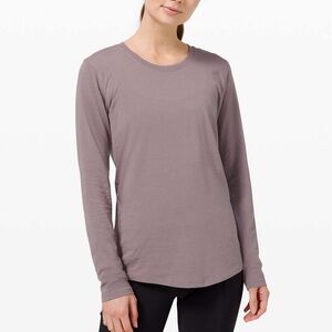 Lululemon Ever Ready Long Sleeve tee pima Lunar Rock crewneck shirt top